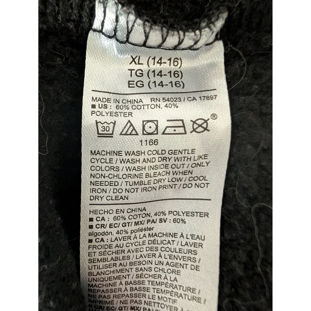 Old Navy Olivia Rodrigo So American Graphic Hoodie Black Kids XL 14-16 GUTS Tour
